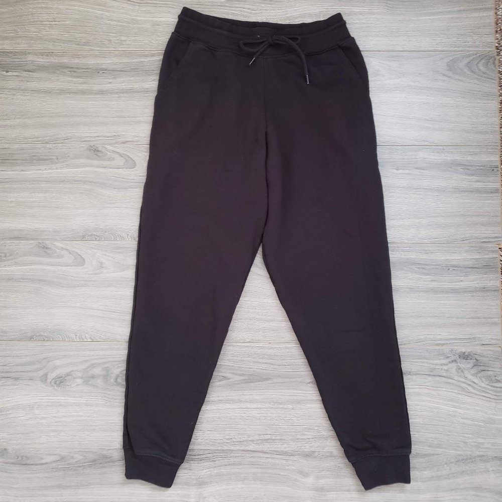 Meg Kinney French Terry High Rise Jogger Pants Black Size Small